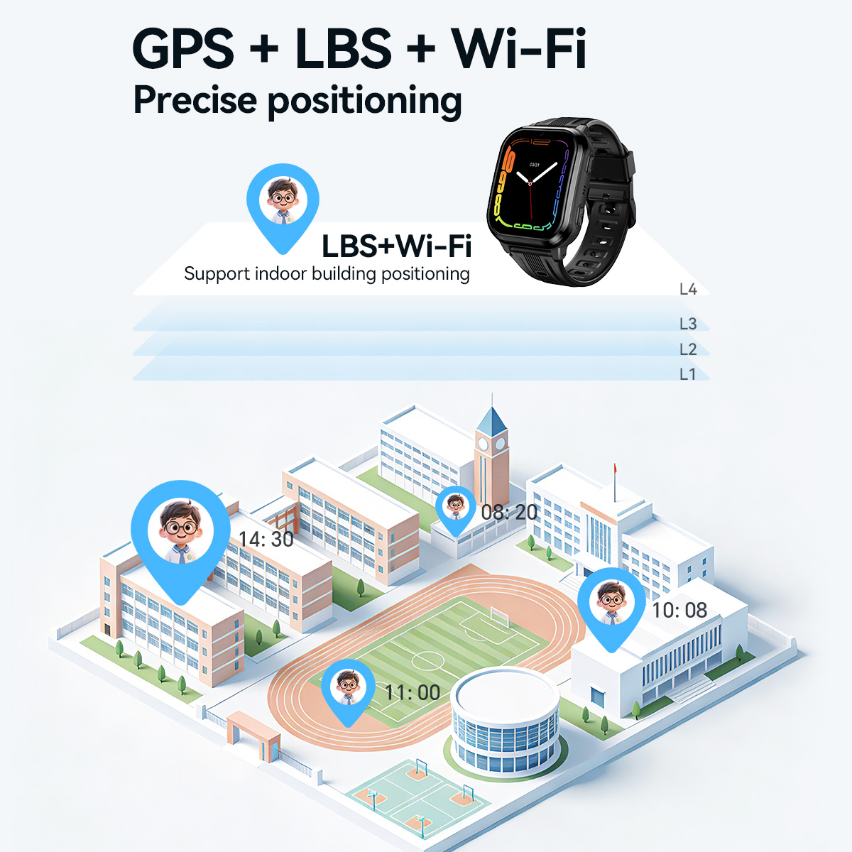 HOCO Y108 1.69インチHD液晶曲面タッチスクリー - Smartwatch Watches For Kid Boy のレビューと価格